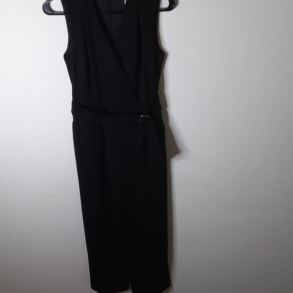Black sleeveless jumpsuit